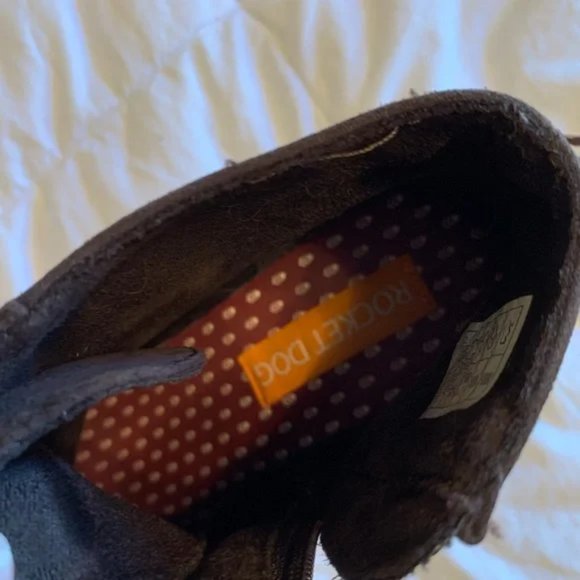 Rocket Dog Suede Tie Bootie - Brown -‎ Size 6 - EUC - Picture 8 of 11